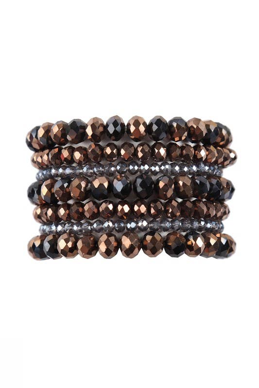 Love and Repeat - Wholesale Beaded Bracelet - SEVEN LINES GLASS BEADS STRETCH BRACELET11