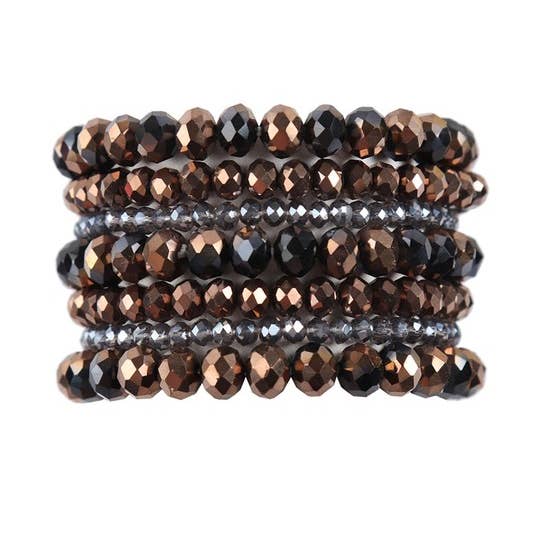 Love and Repeat - Wholesale Beaded Bracelet - SEVEN LINES GLASS BEADS STRETCH BRACELET11