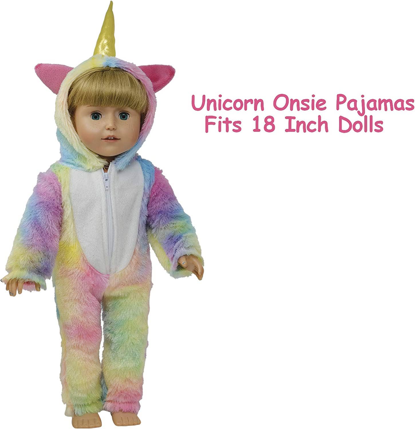 The New York Doll Collection - Wholesale Doll Clothing - Kids - 18 Inch Doll Unicorn Clothes Dresses and Pajamas Outfit Set4