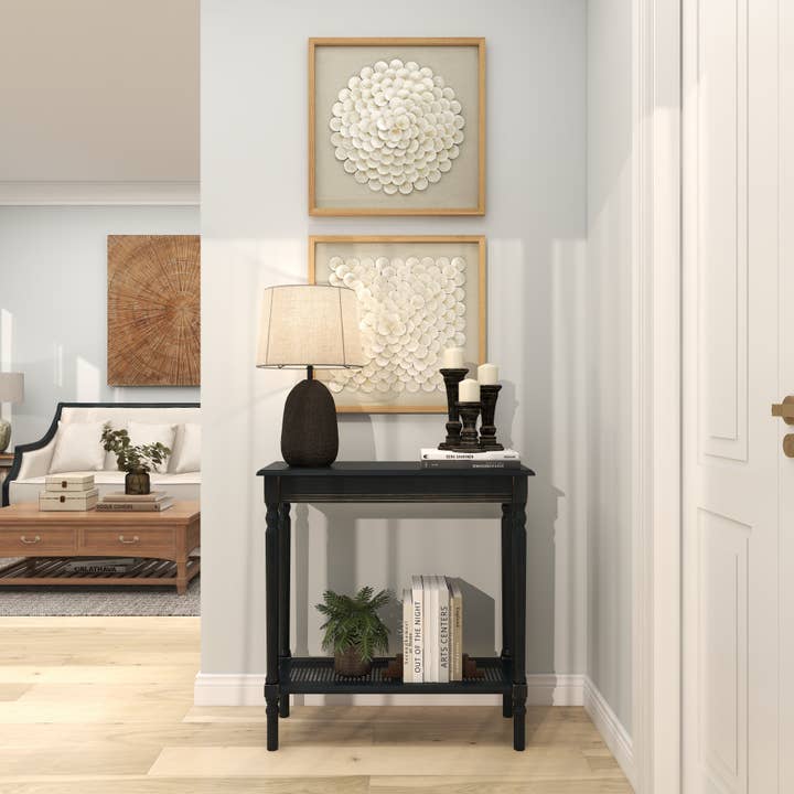 Deco Marché - Wholesale Console Table - Traditional Black Wooden Console Table9