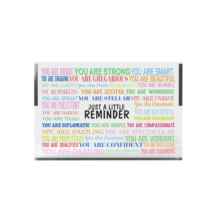 Lifeforce Glass, Inc. - Wholesale Plaque - Inspirational Plaque of Little Reminders, Free-standing2