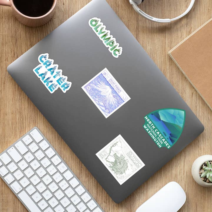 National Park Obsessed LLC - Wholesale Sticker - Mount Rainier National Park Map Sticker5