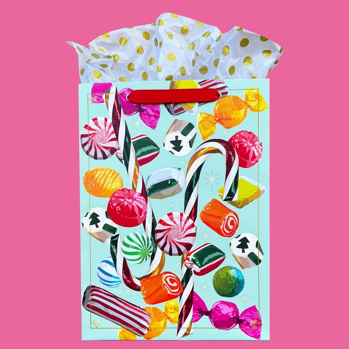 LARGE Christmas Gift Bag | Holiday Candy for wholesale by The Red Barn Press