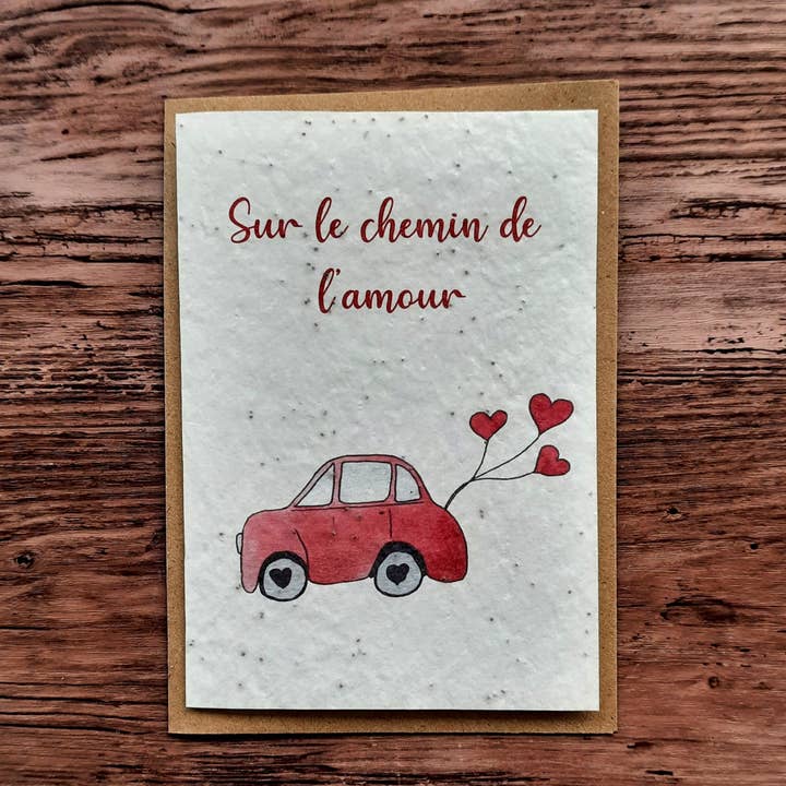 Des Mots Qui Fleurissent - Wholesale Love Card - Map to plant - On the way to love0