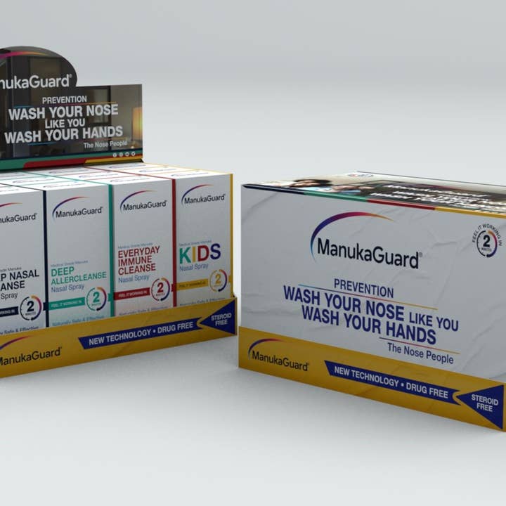 ManukaGuard - Wholesale Nasal Care - Nasal Spray Display Shipper (12 items Total)1