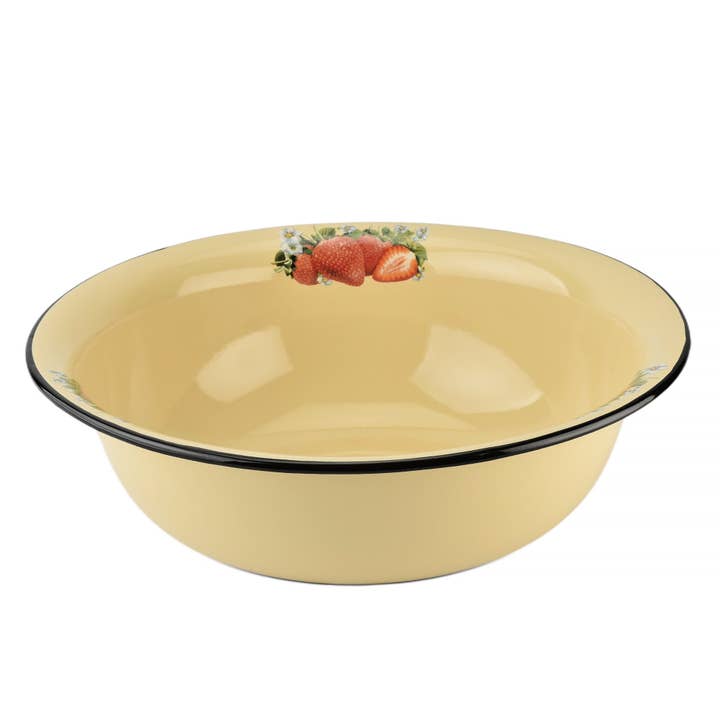 Aardbei en Room Emaille Kom 9,5-qt voor wholesale door STP