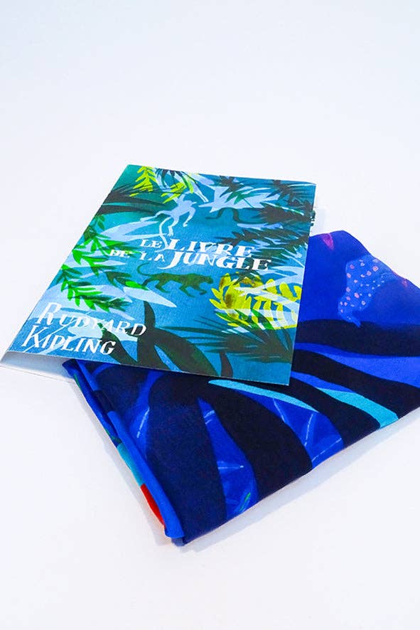 Bleu tango - Wholesale Scarf - Women's - Illustrated Scarf - The Jungle Book3