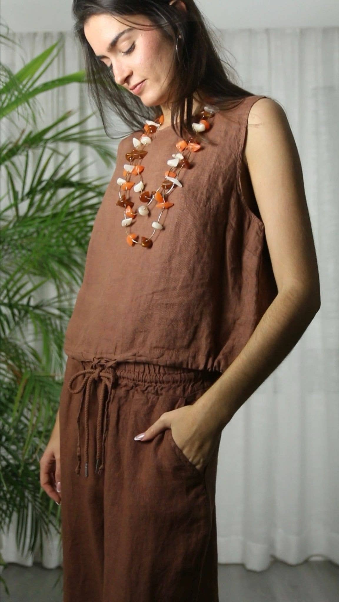 Linen & More - Vendita all'ingrosso Pantalone - Donna - Pantaloni base in lino 100% REF 652210