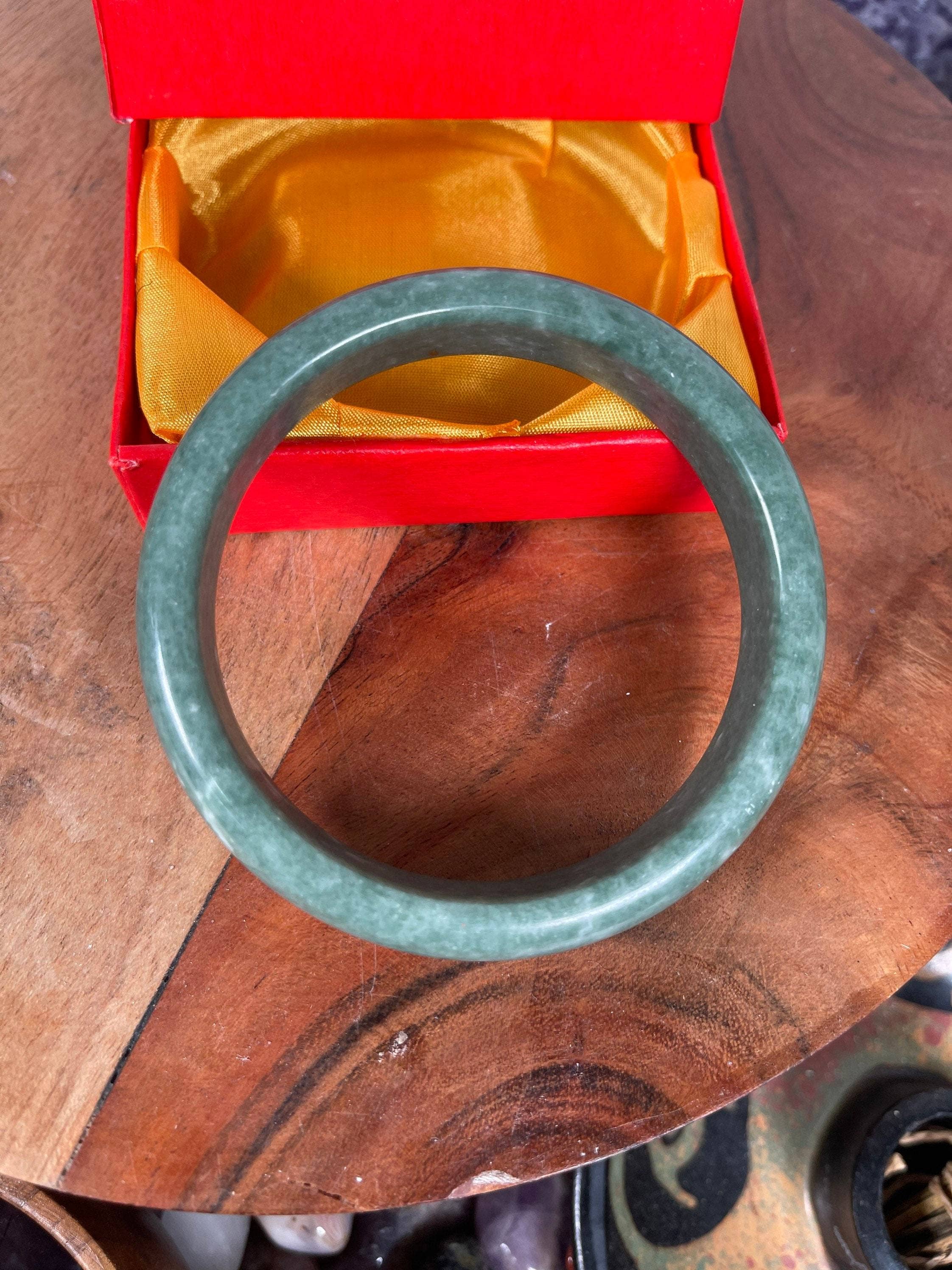 CaNatureLover - Wholesale Bangle Bracelet - Jade Bangle, Bracelet Comes with box, NATURAL JADE BANGEL,Fr2