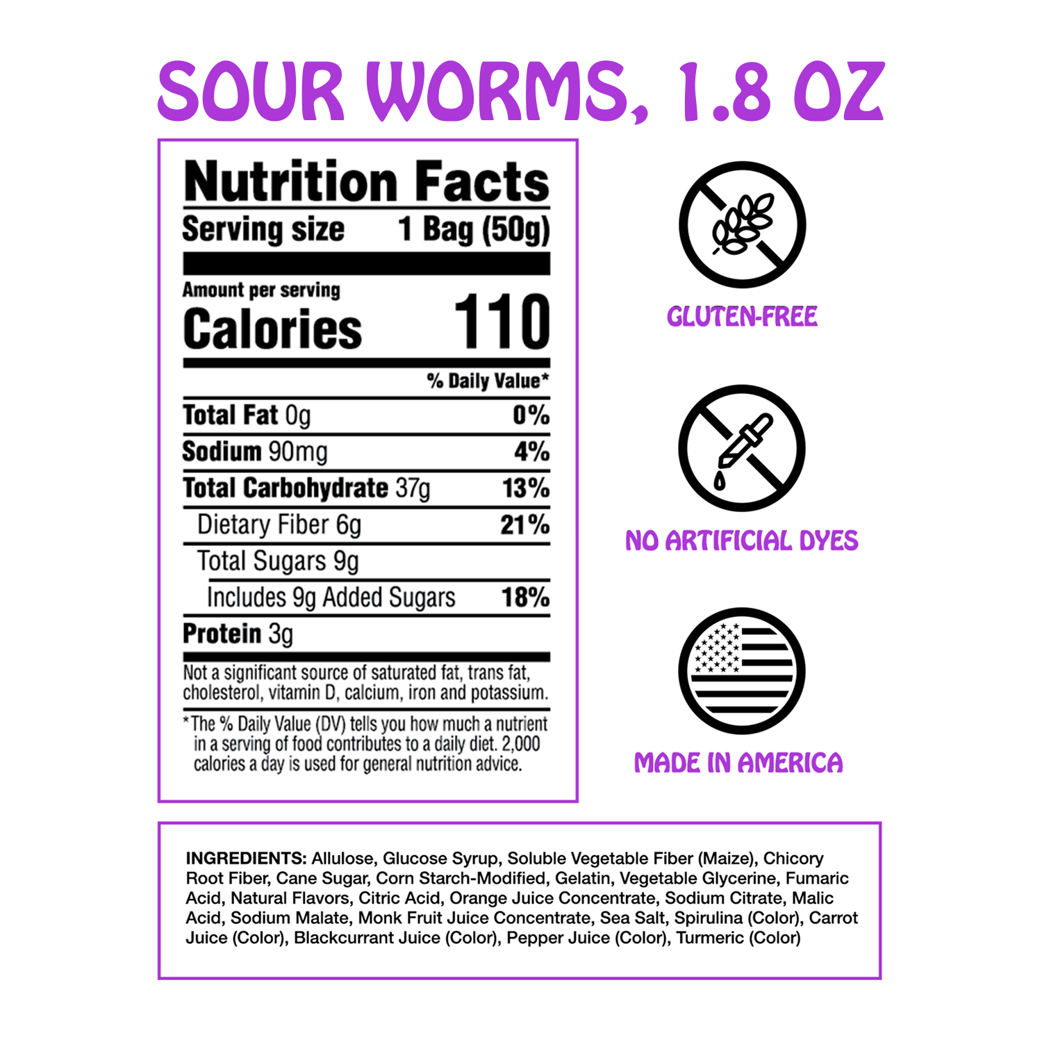 Rotten Candy - Wholesale Gummy - Sour Gummy Worms Candy: GF, Prebiotics, Low Sugar7