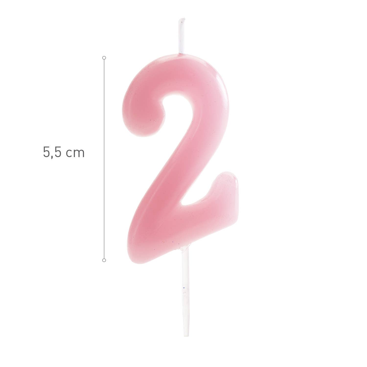 Birthday candle for decorating cakes, baby pink for wholesale on Faire7