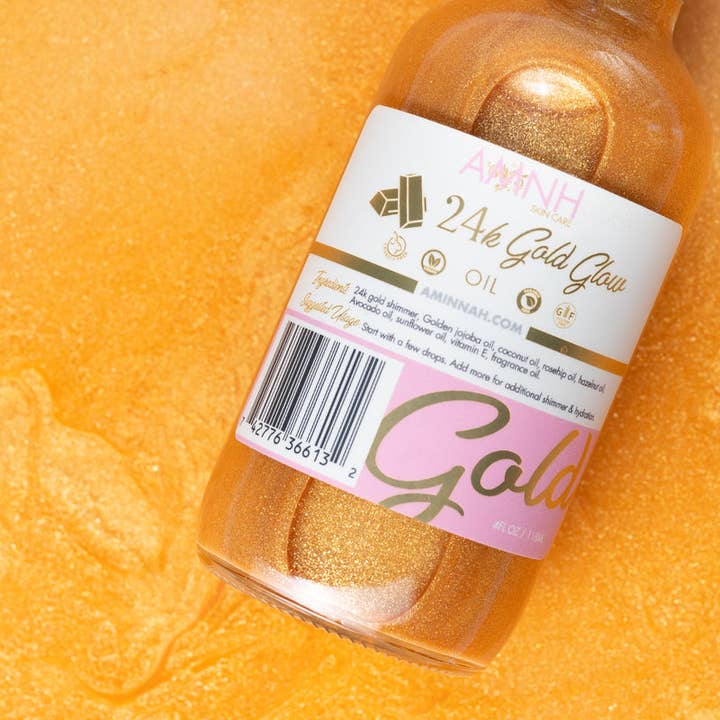 AMINNAH – wholesale Bath/body oil – 24K Gold Glow Body Oil