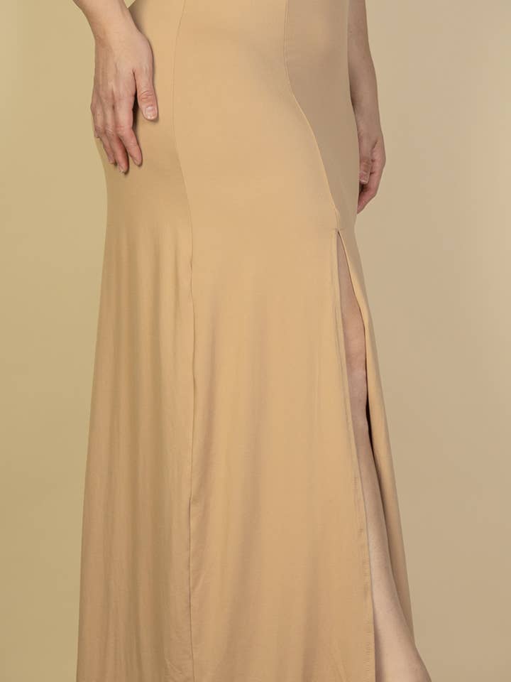 CAPELLA APPAREL - Vente Robe – femme - Robe maxi à encolure plongeante et fente sur les cuisses de grande taille12