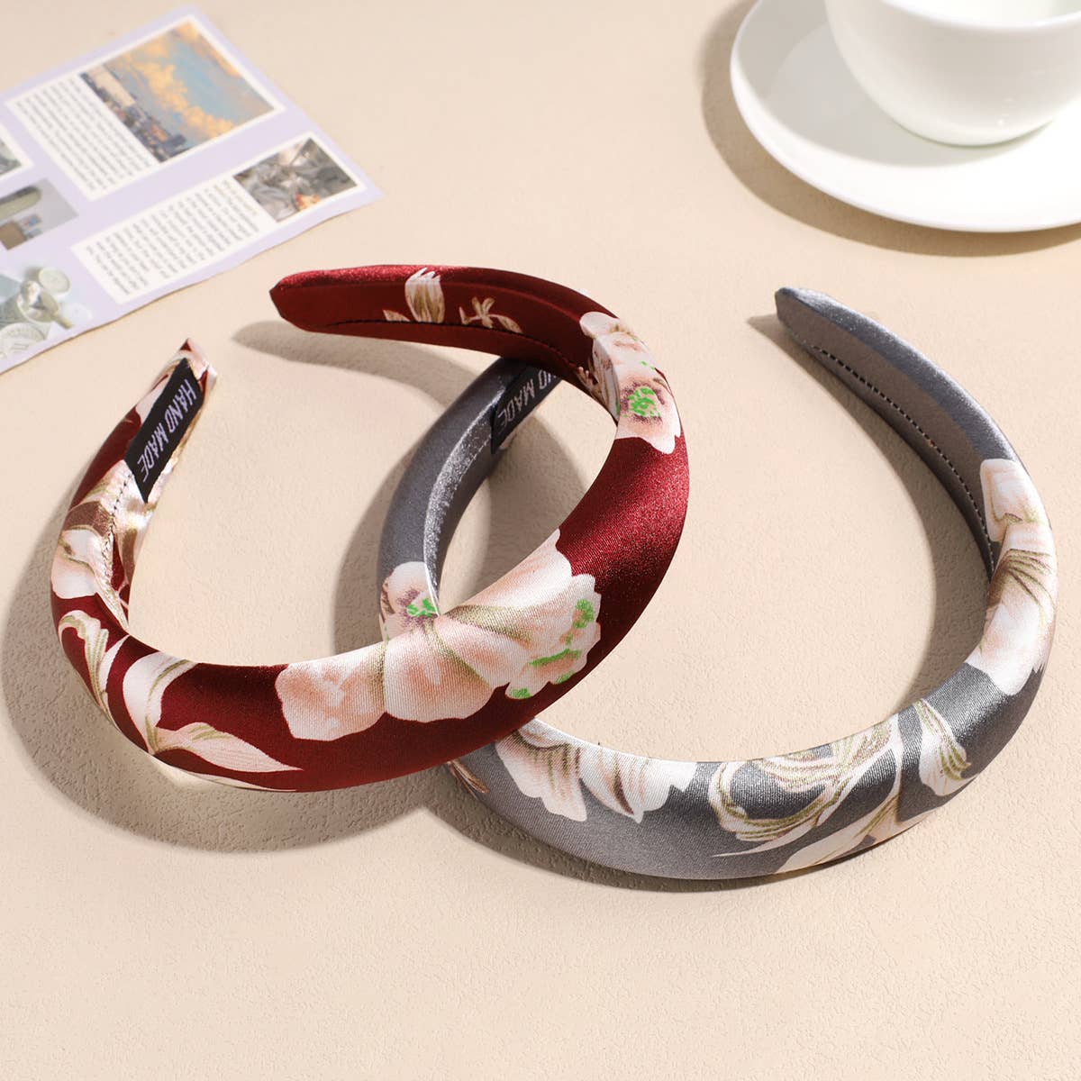 MKS America - Wholesale Fashion Headband - Women's - Fashionable Satin Floral Sponge Headband4