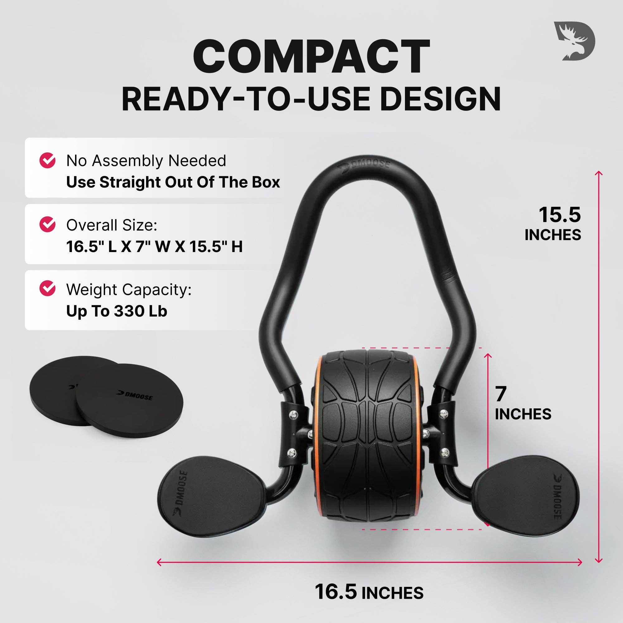 Gray DMoose Ab Roller for wholesale on Faire16