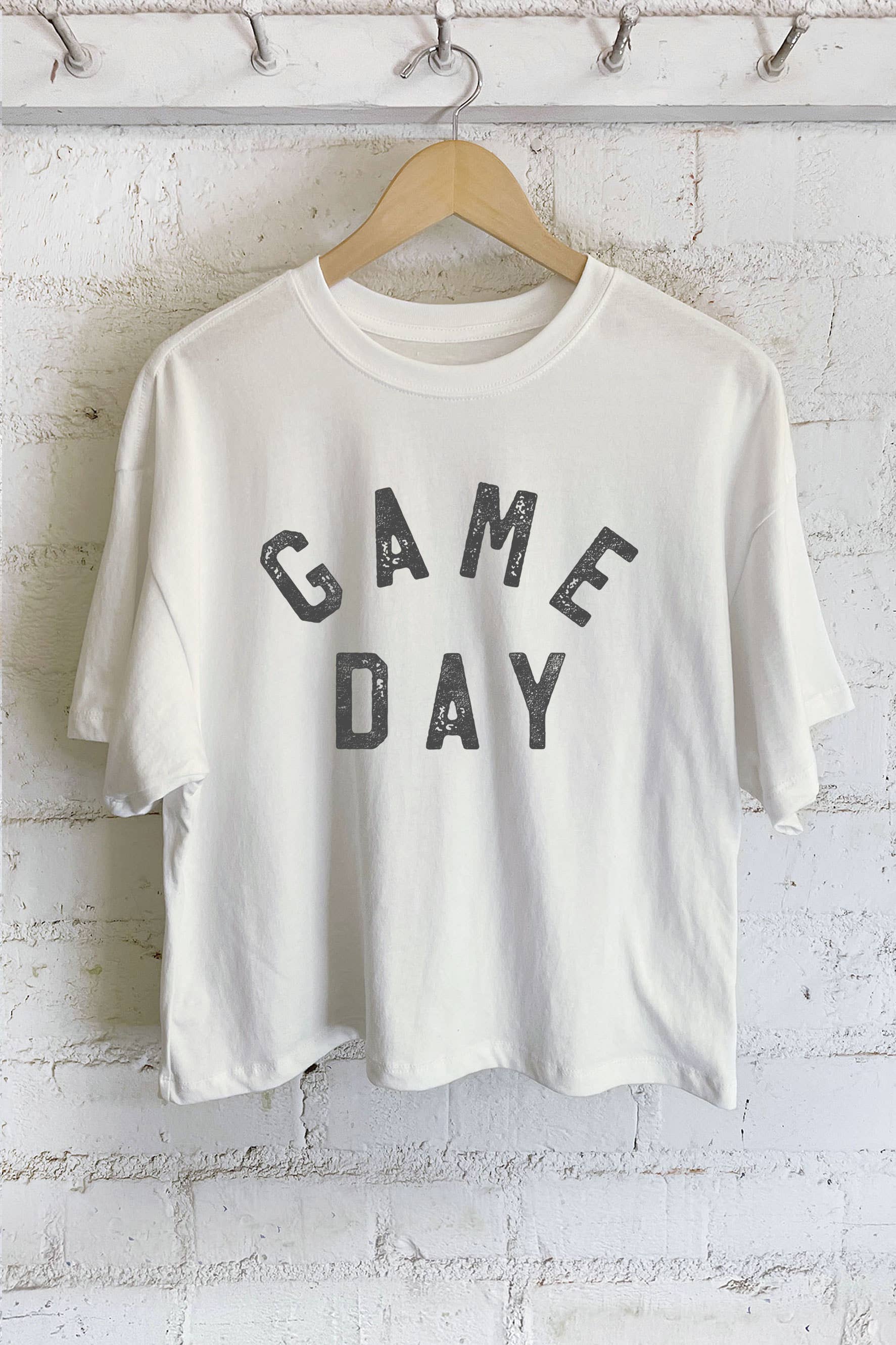 Rustee Clothing - Vente T-shirt sérigraphié – femme - HAUT COURT LONG AVEC MOTIF GAME DAY6
