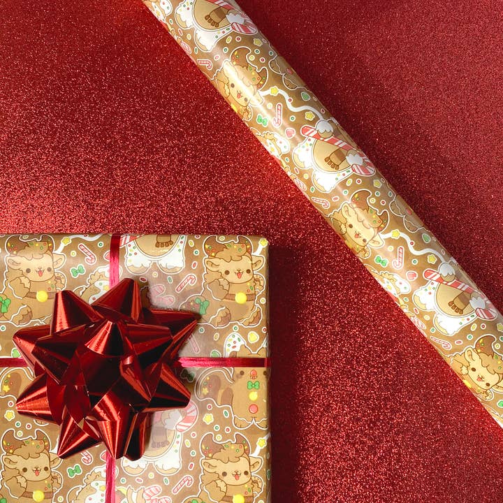 Gingerbread Cuties - Christmas Holiday Wrapping Paper for wholesale by Bright Bat Design