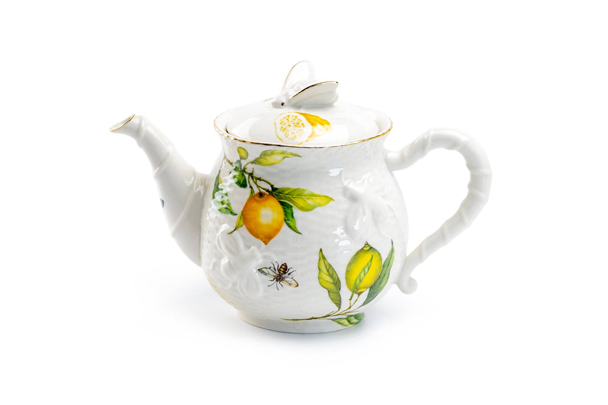 Grace Teaware - Wholesale Tea Pot - 36oz Lemon Bee Fine Porcelain Teapot1