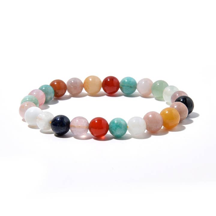 Bracelet en perles rondes en cristal assorti 8 mm pour la vente par My Healing Bracelet