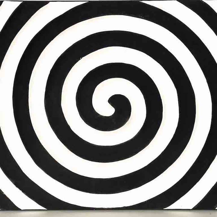 The Niger Bend – Großhandel Malen/Zeichnen – Imigongo Royal Tutsi Ruanda Geometrische Schwarzweiss-Tableaus | 11 x 15"
