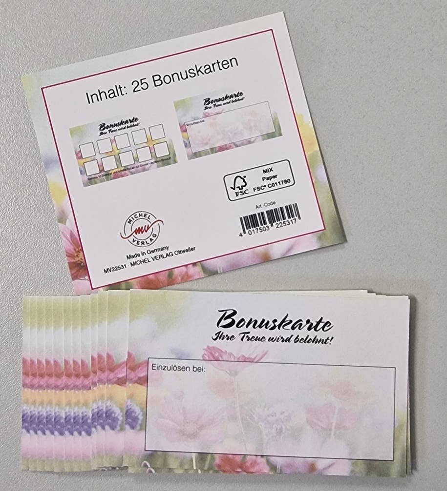 Michel-Verlag GmbH - Vente Assortiments de papeterie/cartes - Carte bonus sac de 25 MV 225311