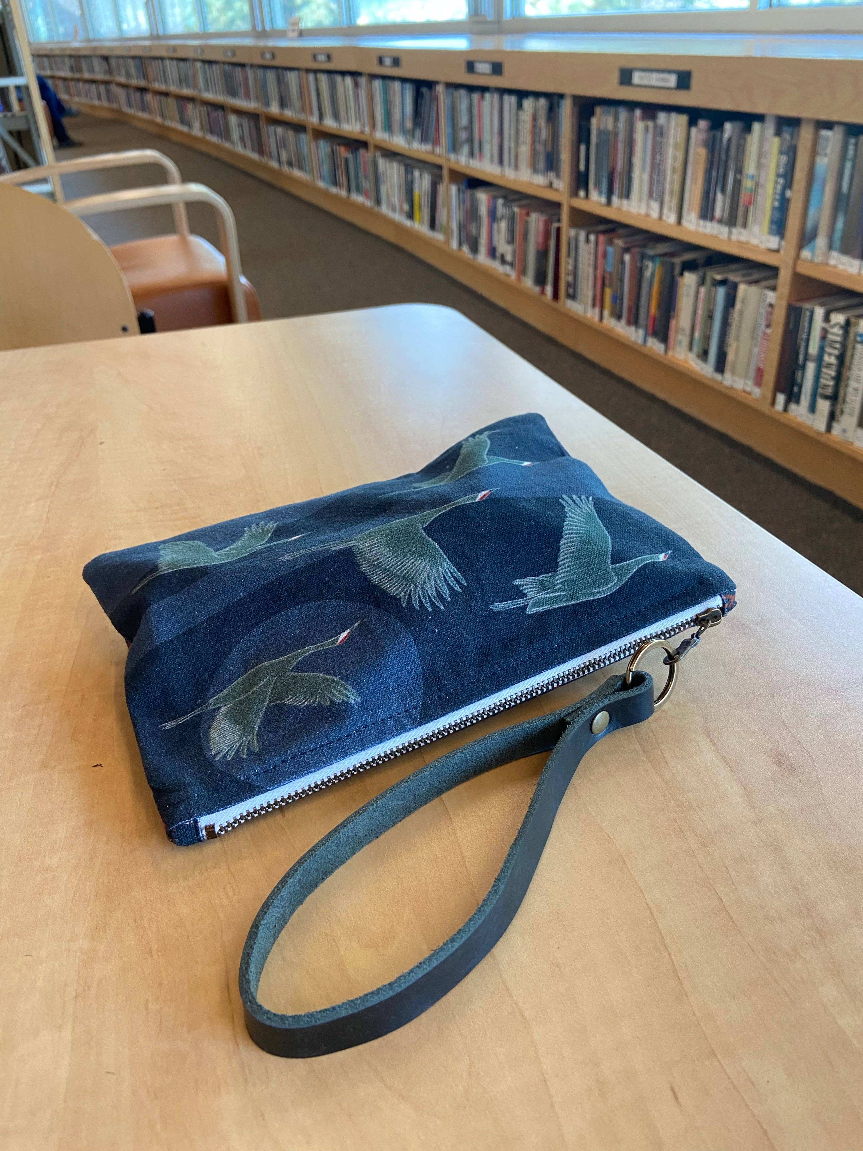 Jen Fox Studio - Wholesale Pouch - Women's - Sandhill Cranes Zipper Pouch - Large5