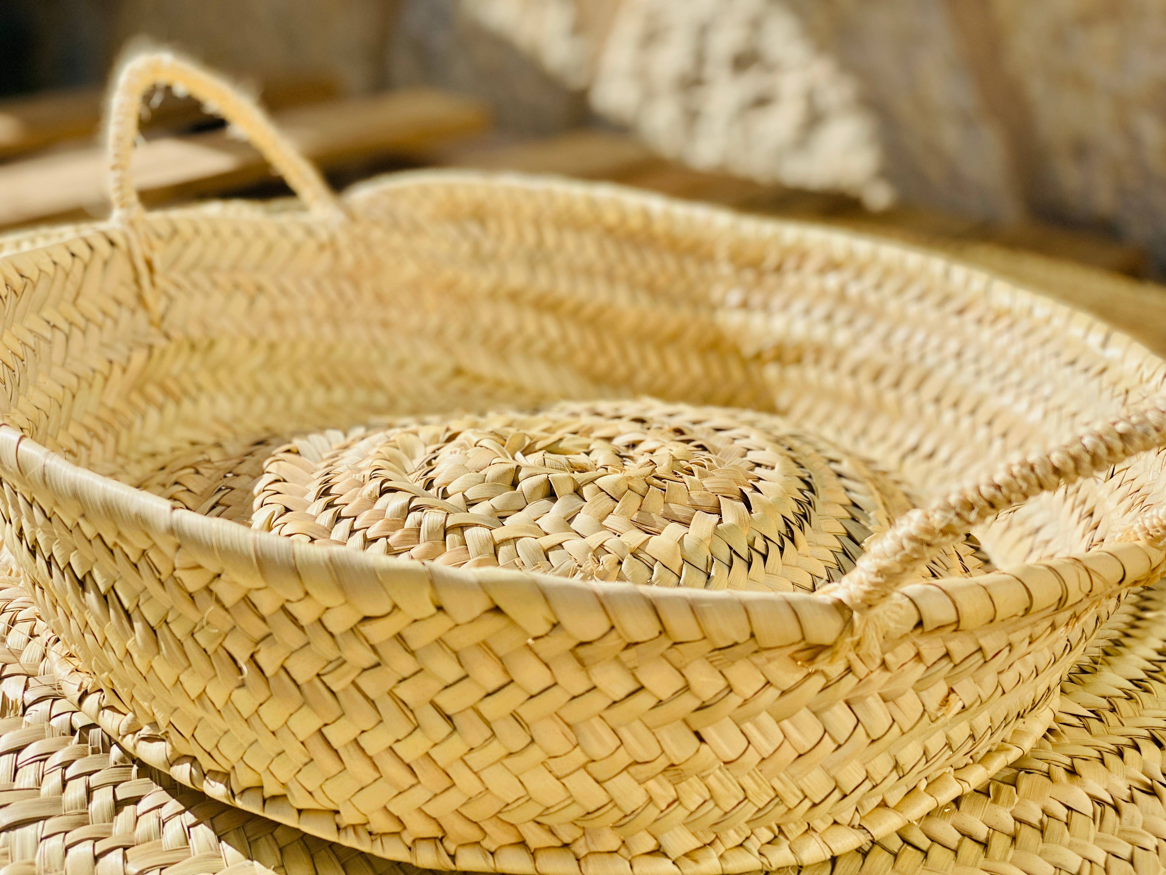 Maya Mallorca - Wholesale Decorative Tray - PALMA TRAY PITA HANDLE1