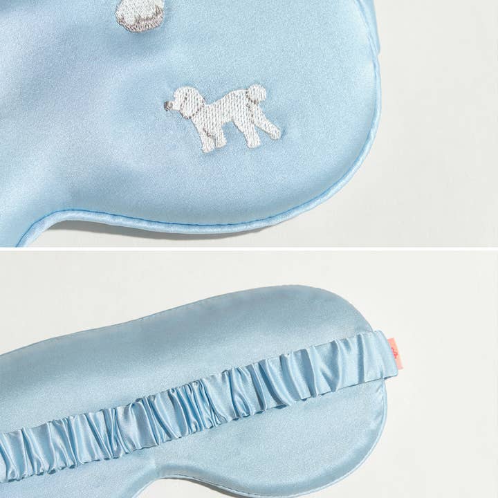 Sky Blue "Pan Pan" Silk Sleep Eye Mask for wholesale on Faire4