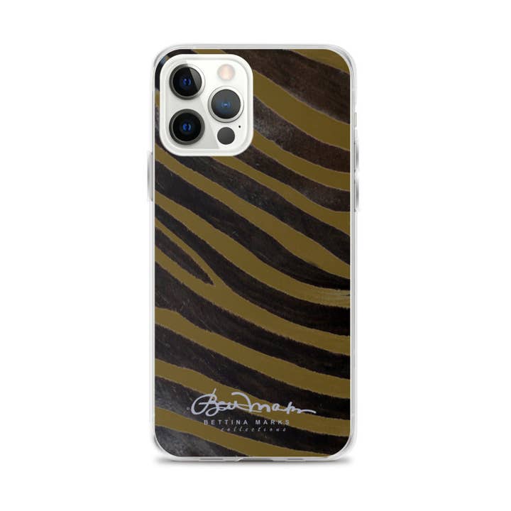 Olive Zebra iPhone Case (select model) for wholesale by BettinaMarksCollections