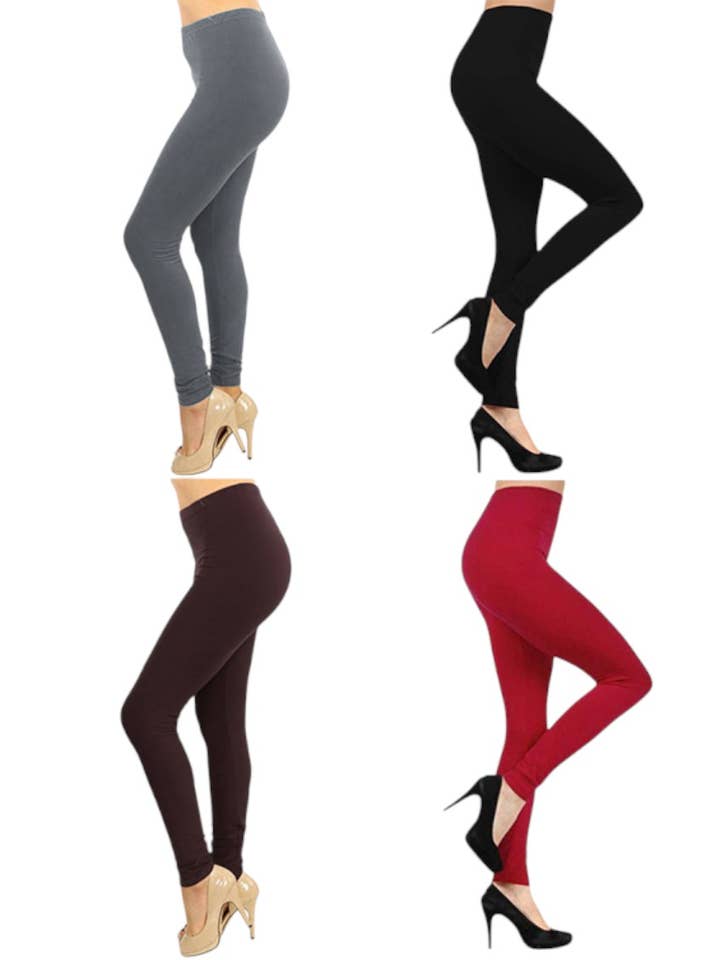 Rope & Spurs - Wholesale Fashion Leggings - Women's - Solid Color Mix Pack Fleece Leggings1