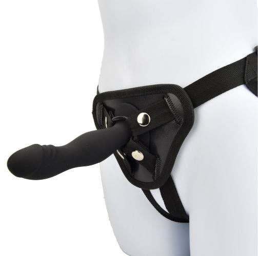 Kinky Pleasure – Großhandel Sexspielzeug – 6 Zoll Silikon Strap On Schwarz - Länge 15,5 CM - N114757