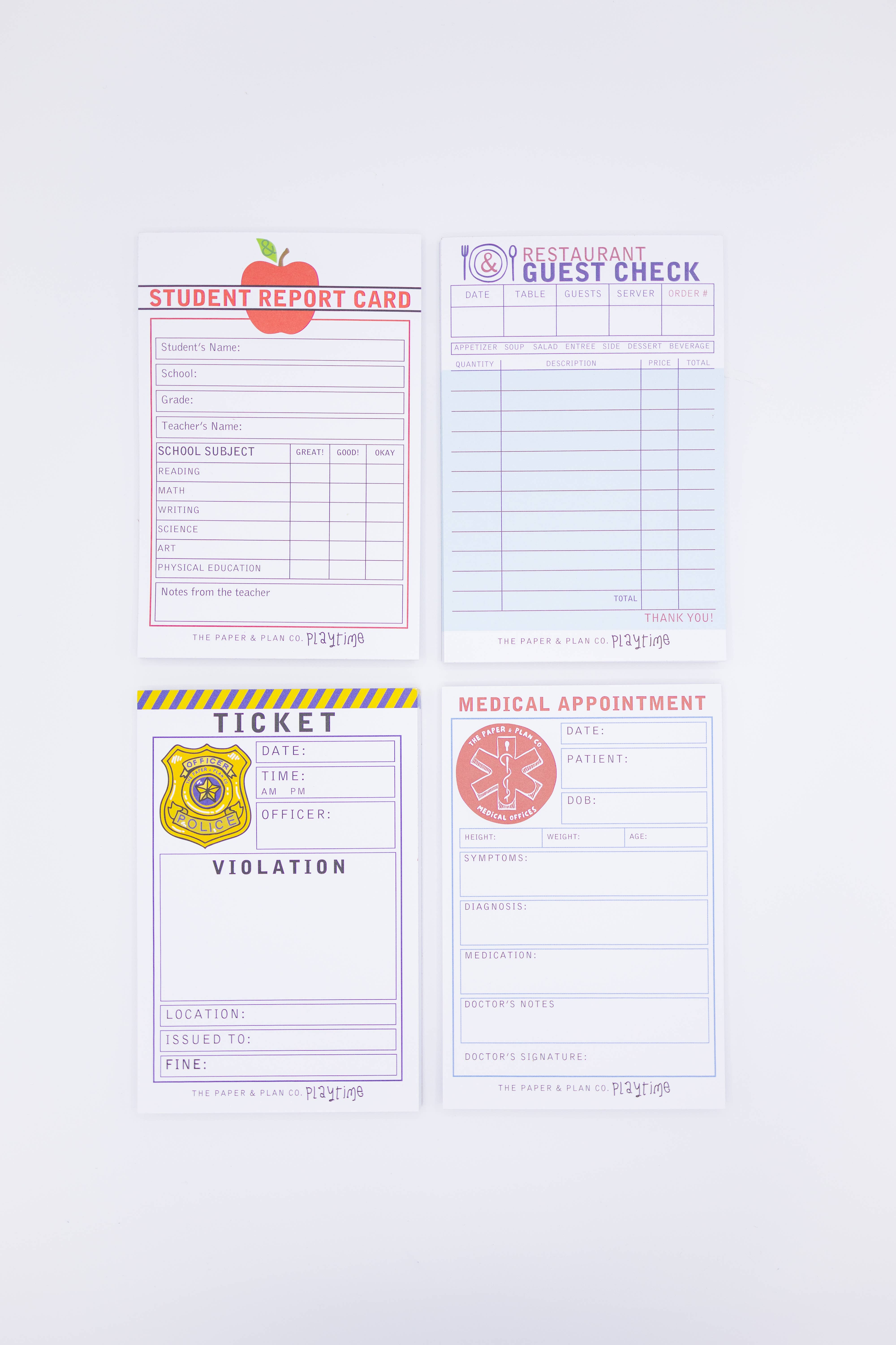 The Paper and Plan Co. – Großhandel Briefpapier-/Postkarten-Set – Kinder Klassische Spielzeit-Pads®2