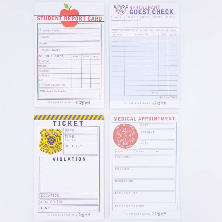 The Paper and Plan Co. – Großhandel Briefpapier-/Postkarten-Set – Kinder Klassische Spielzeit-Pads®2