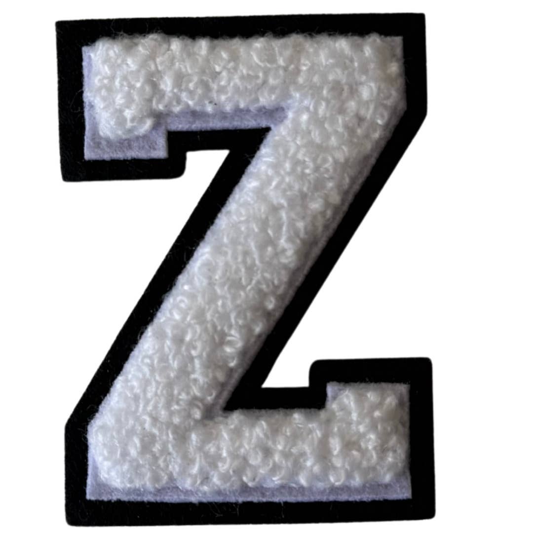 Patch Points - Wholesale Patch - White & Black  Varsity Letter  Sticker & Iron On29