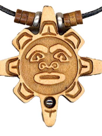 Colar Totemic Sun Zamulet por atacado de Woodcutts Inc.
