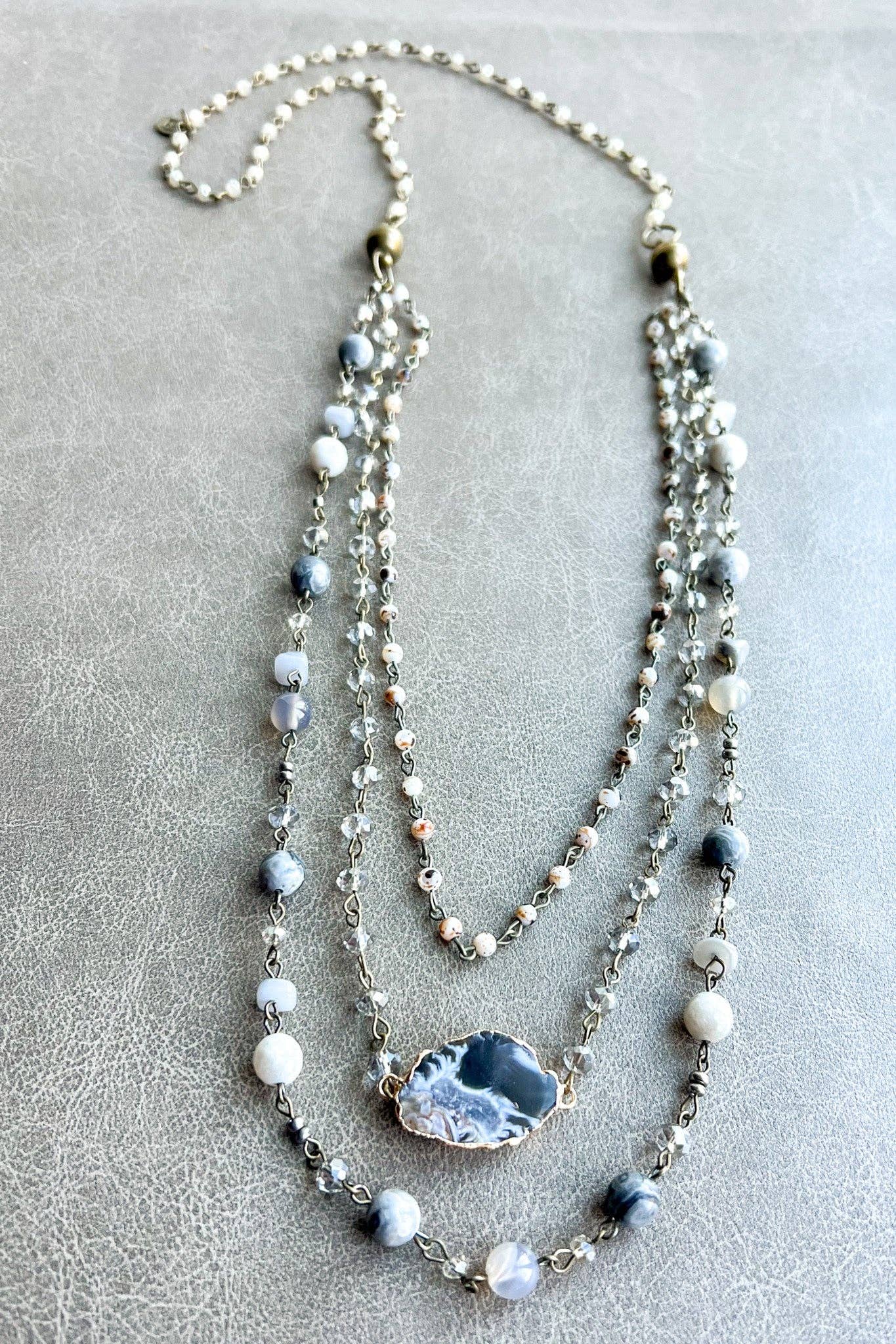 Dylan Designs - Wholesale Pendant/Charm Necklace - Florence Necklace Grey1