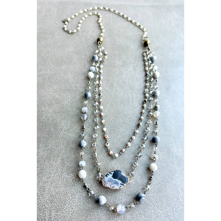 Dylan Designs - Wholesale Pendant/Charm Necklace - Florence Necklace Grey1