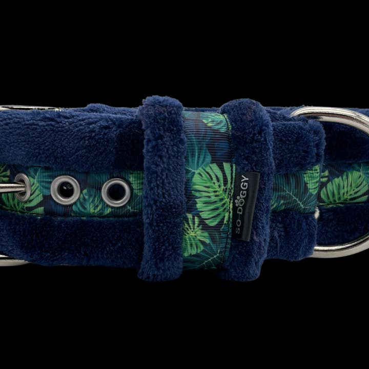 HUNDEHALSBAND AUS FLEECE | PERCY | BLAU für den Großhandel von So-Doggy