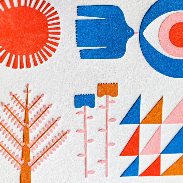 Lisa Congdon Art & Illustration - Wholesale Art Print - Voyage Letterpress Art Print 1