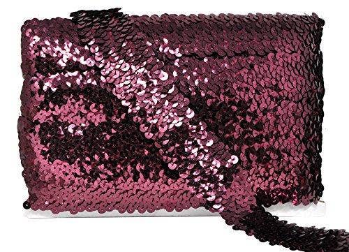 Mandala Crafts – Engroshandel Håndværk forsyninger – Mandala Håndværk Elastisk Paillet, Flad Glitter Stretch Bling Paillette Stof Bånd, Metallisk Applikation Trim Blonder til Kjole Pynt, Pandebånd20