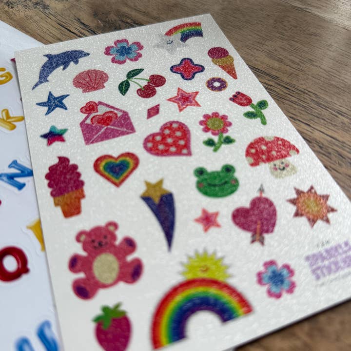 The Ephemera Club - Wholesale Sticker - Glitter Y2K Retro Stickers for Scrapbooking & Journaling2