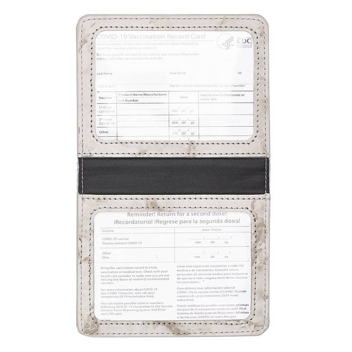 Ole - Wholesale Card Holder - Women's - Marbling Vaccine Card Holder HB15903