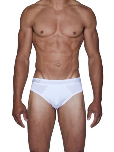 Hip Brief - White-000 for wholesale by Wood Underwear
