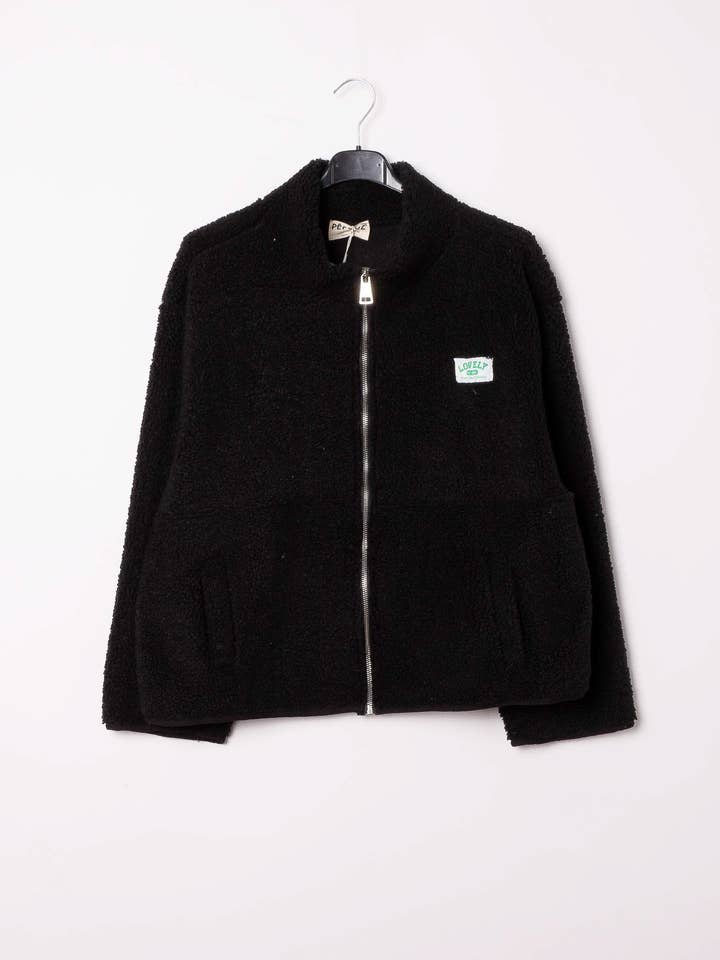 Pépouz' Paris - Wholesale Fleece - Women's - Fleece jacket with zipper closure and patch PV256019