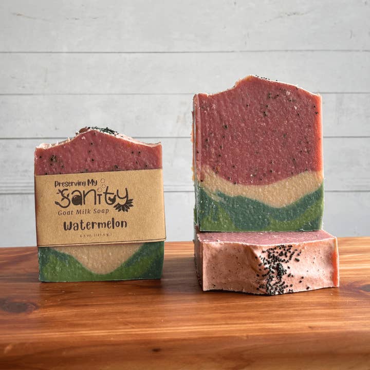 Preserving My Sanity Goat Milk Soap - Wholesale Bar Soap - Watermelon Goat Milk Soap | Bestsellers Soap Collection0