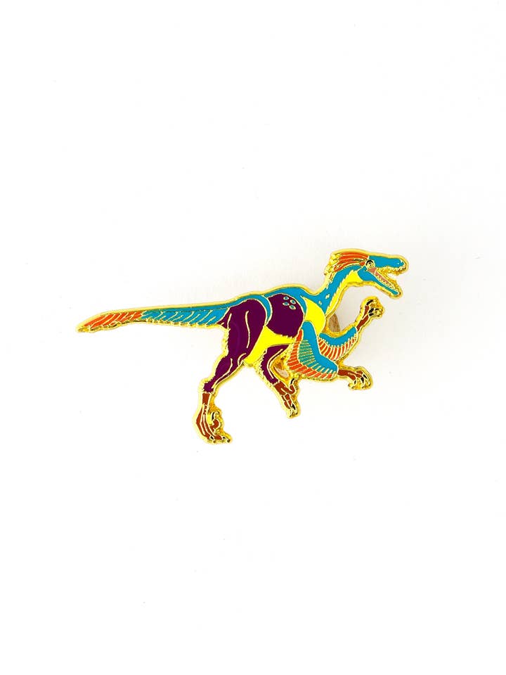 Velociraptor Enamel Pin (Velociraptor mongoliensis) for wholesale by Stemcell Science Shop