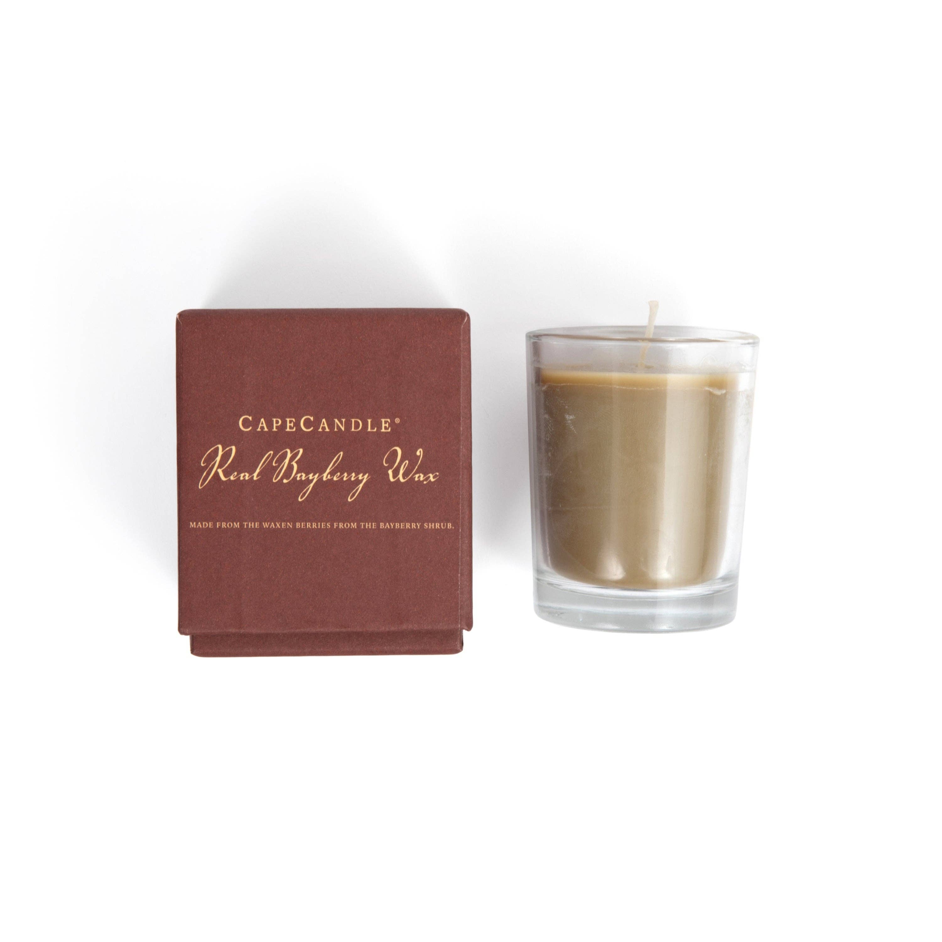 Cape Candle - Wholesale Jar/Filled Candle - Real Bayberry Wax Oversized Votive (boxed)
