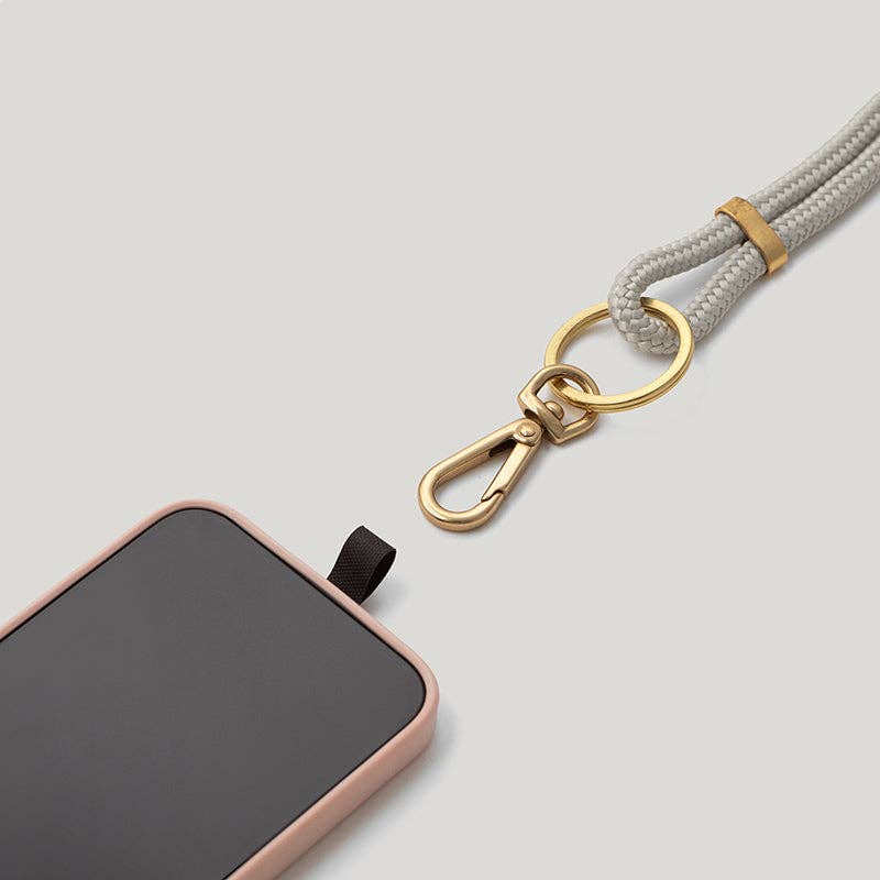 KNOK – Alça para capa de telemóvel por atacado – Colar Universal para Celular Cinza Prateado1