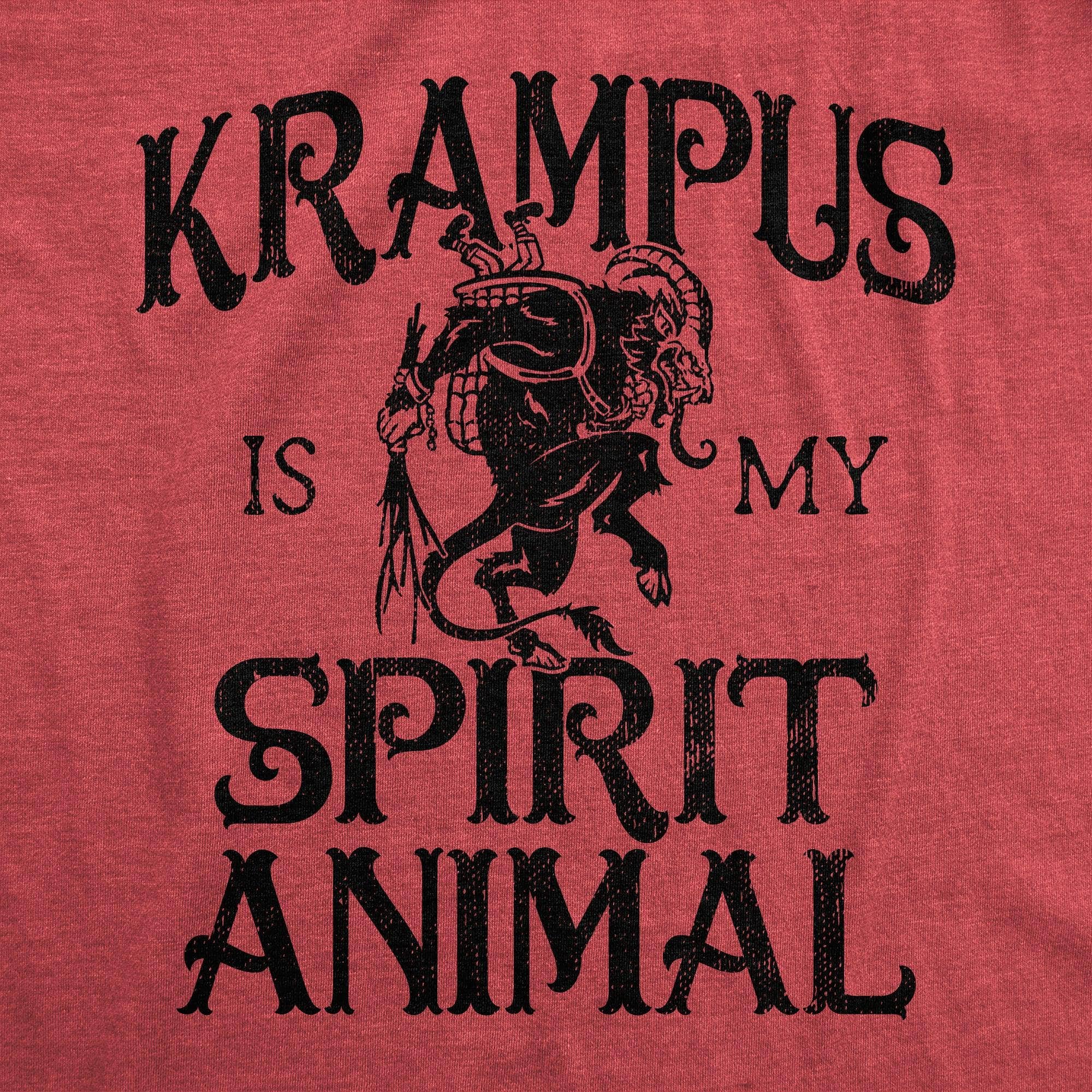 Krampus Is My Spirit Animal Men's Tshirt Christmas Graphic for wholesale on Faire1