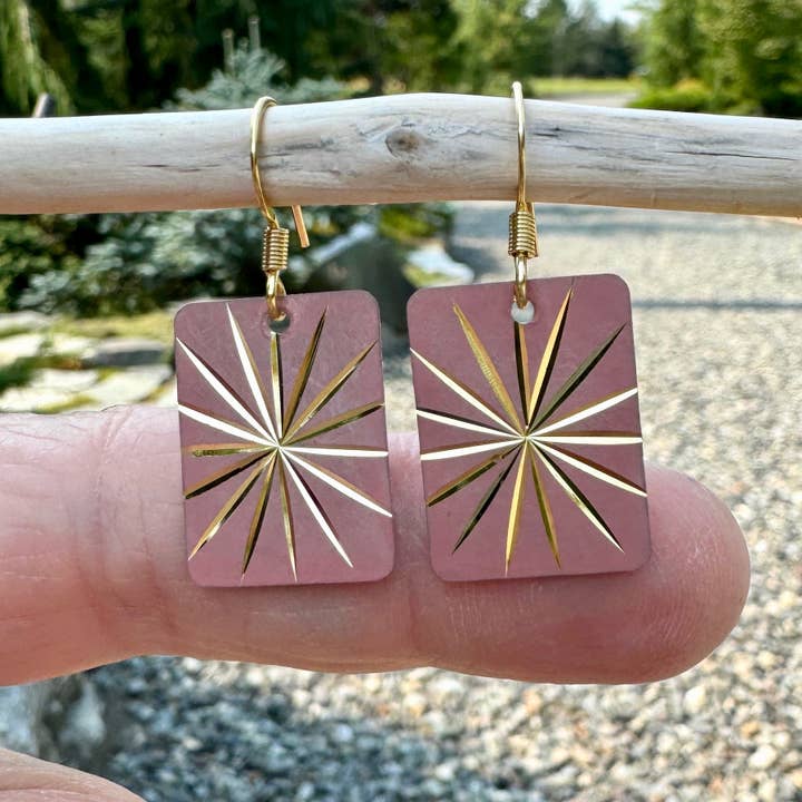 Marlene VanBeek Jewelry - Wholesale Dangle Earrings - Patina Starburst Earrings - 2 Colors